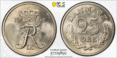 1962 CS 25 Øre MS64