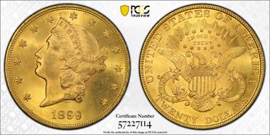 1899 $20 MS65