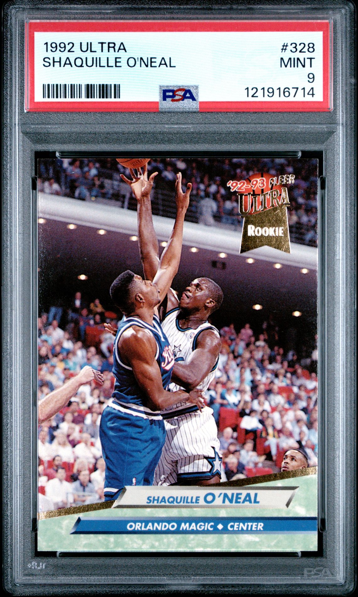 1992 Ultra Shaquille O'neal #328 Mint 9 front