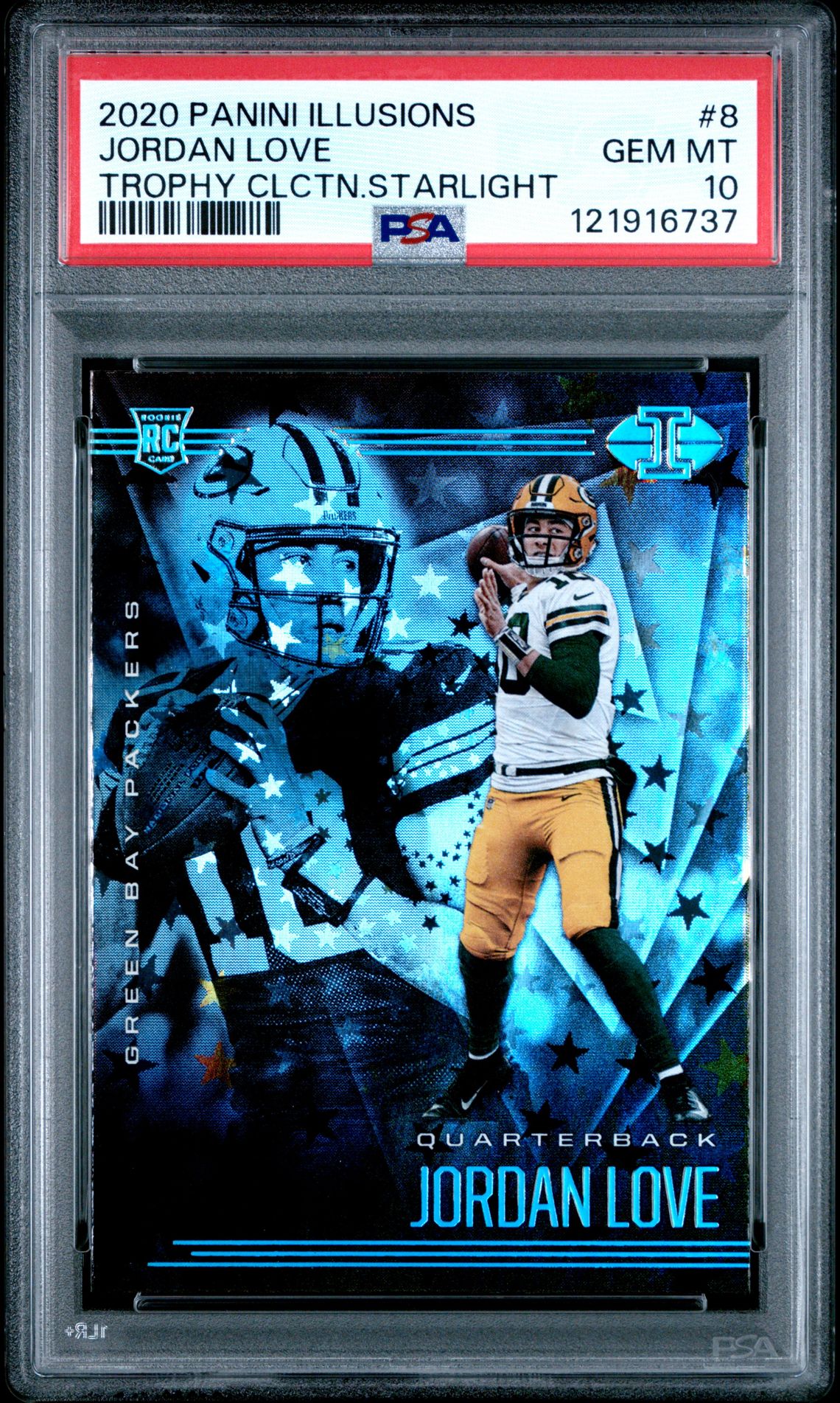 2020 Panini Illusions Jordan Love #8 (Trophy Clctn.starlight) Gem Mt 10 front