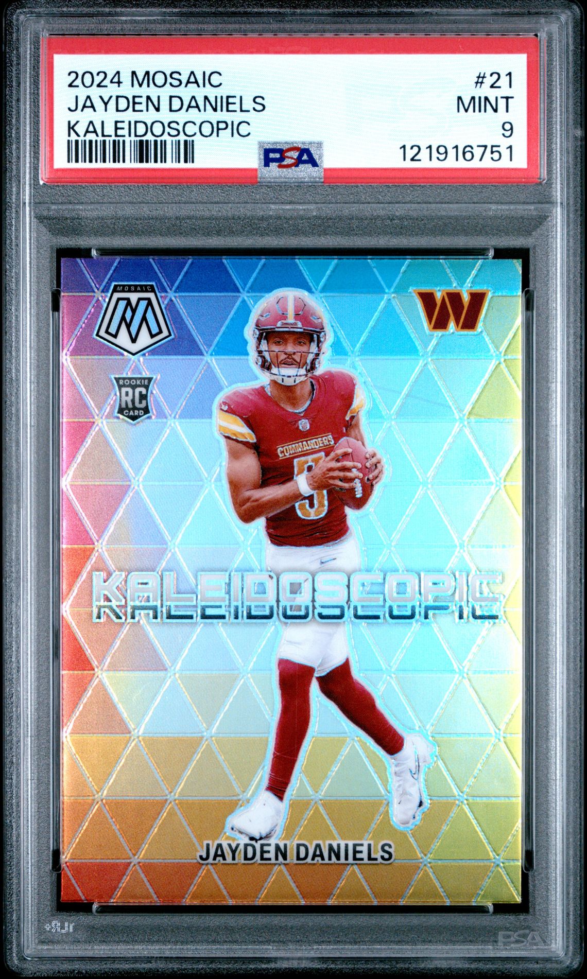 2024 Panini Mosaic Kaleidoscopic Jayden Daniels #21 Mint 9 front