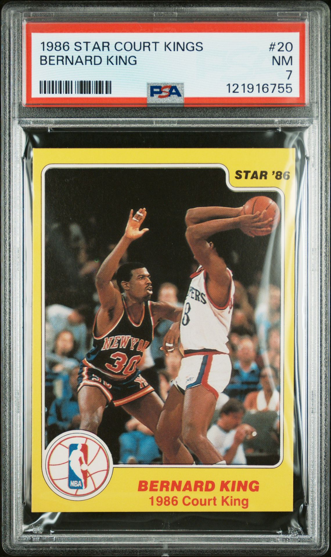 1986 Star Court Kings Bernard King #20 Nm 7 front
