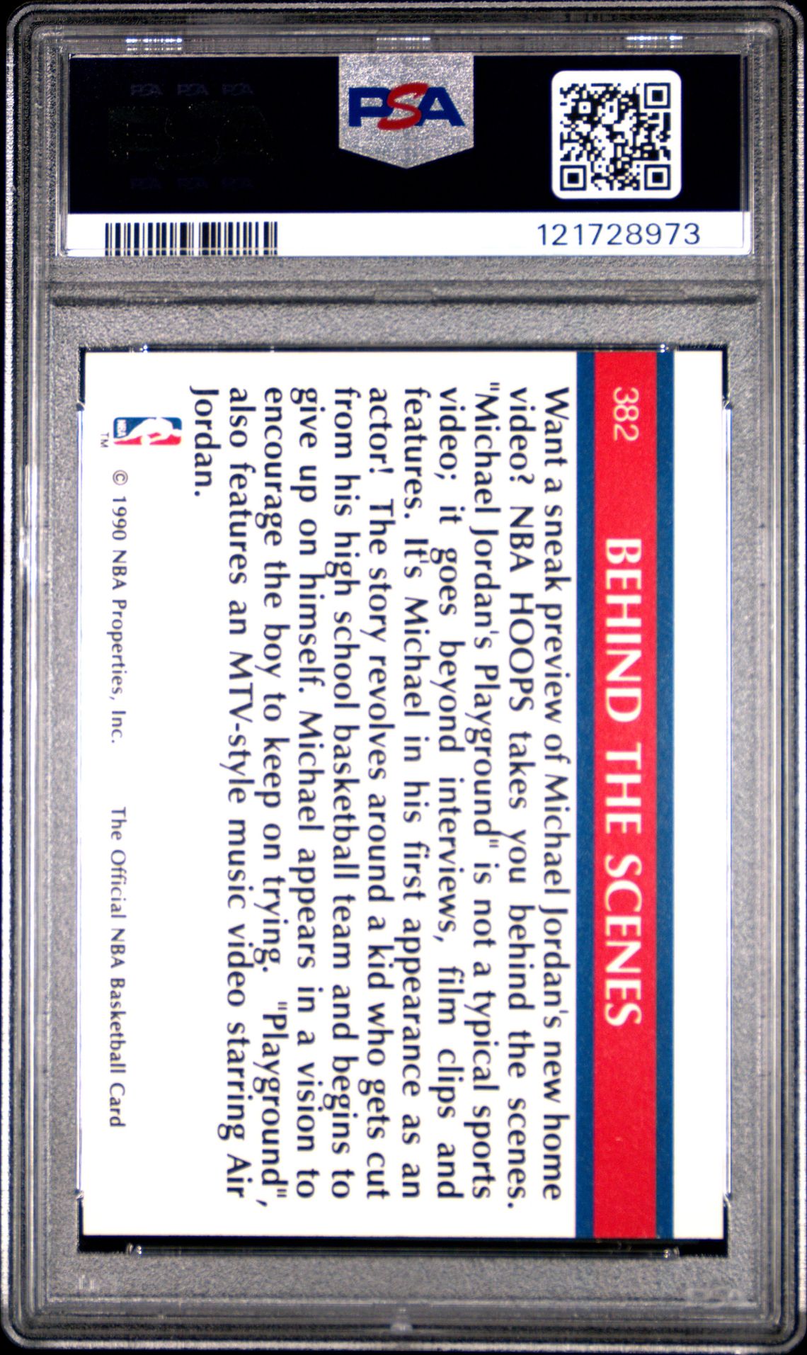 1990 Hoops Michael Jordan #382 (Playground) Nm-Mt 8 back