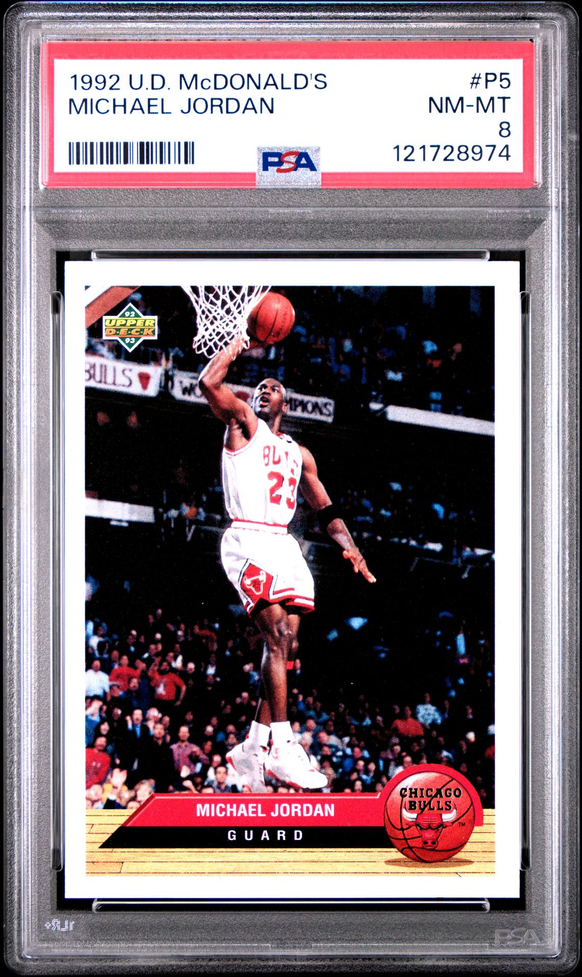 1992 Upper Deck Mcdonald's Michael Jordan #P5 Nm-Mt 8 front