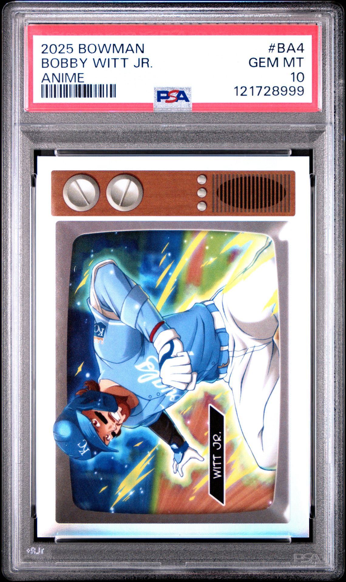 2025 Bowman Anime Bobby Witt Jr. #Ba4 Gem Mt 10 front