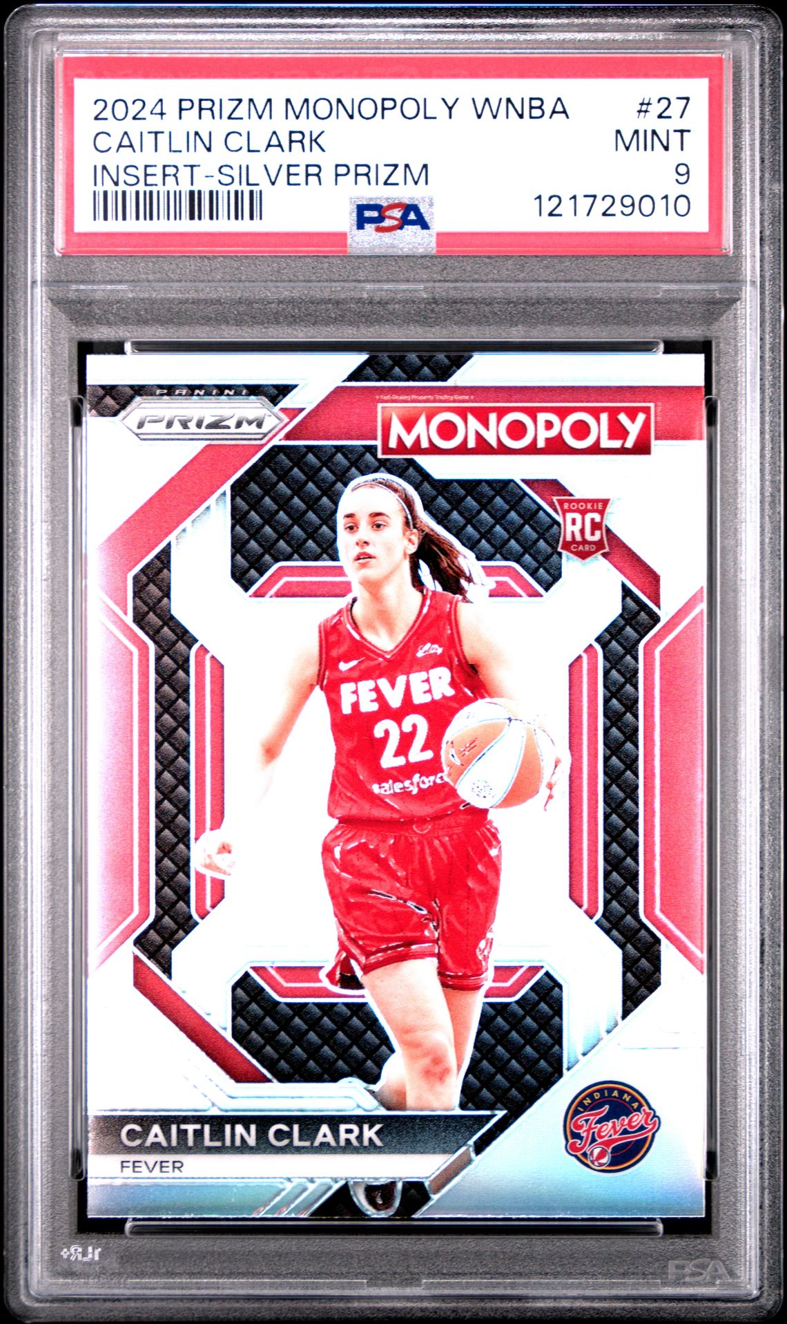 2024 Panini Prizm Monopoly Wnba Insert Caitlin Clark #27 (Insert-Silver Prizm) Mint 9 front