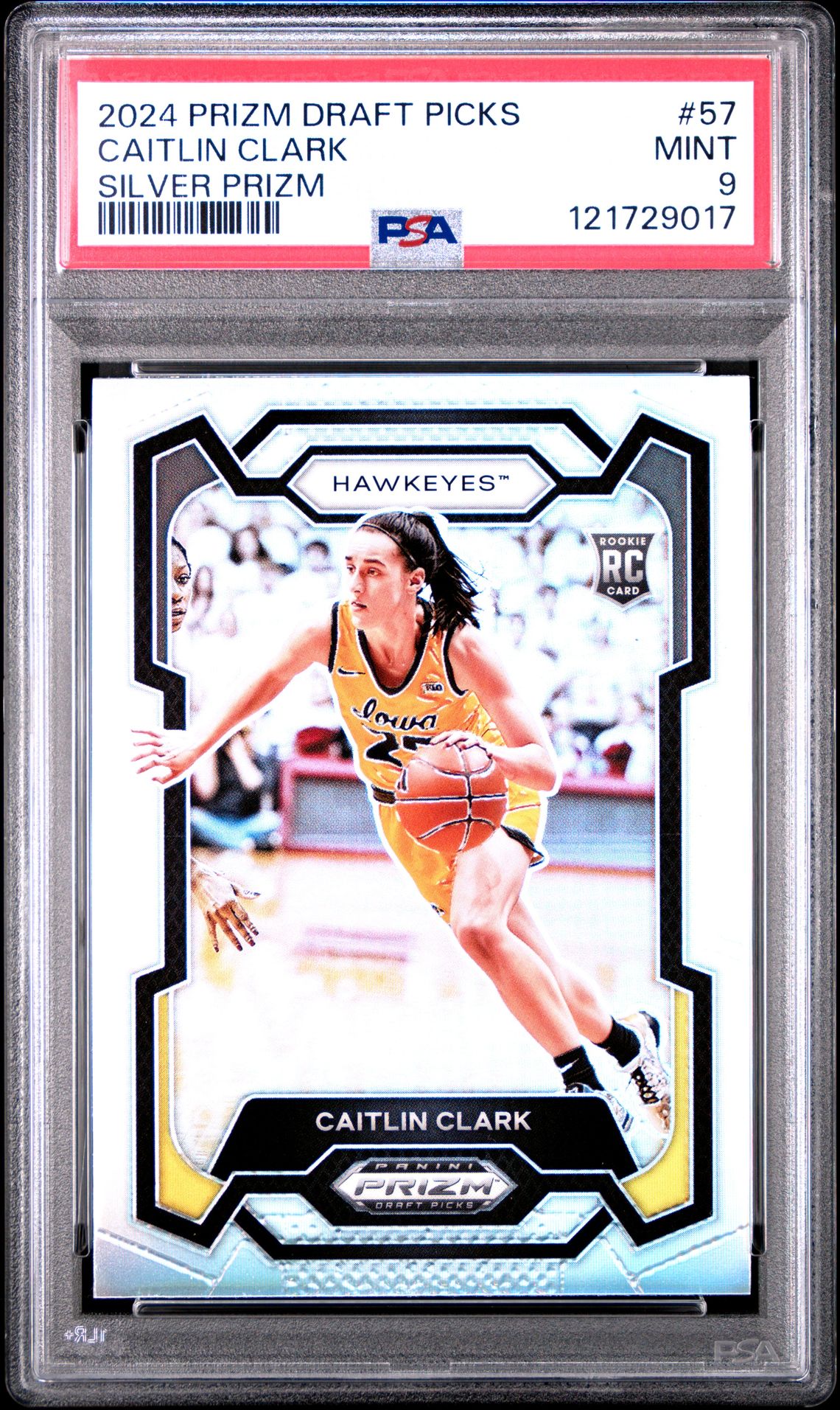 2024 Panini Prizm Draft Picks Caitlin Clark #57 (Silver Prizm) Mint 9 front