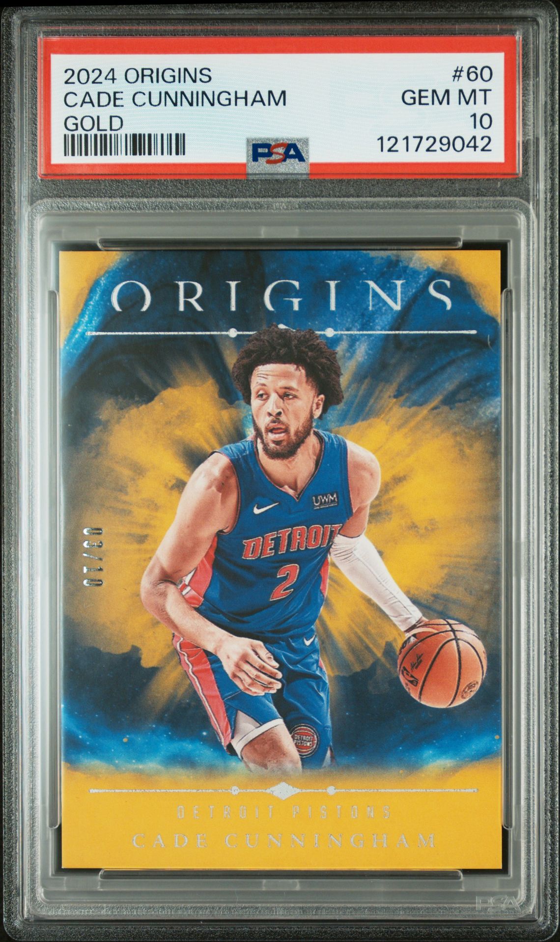 2024 Panini Origins Cade Cunningham #60 (Gold) Gem Mt 10 front