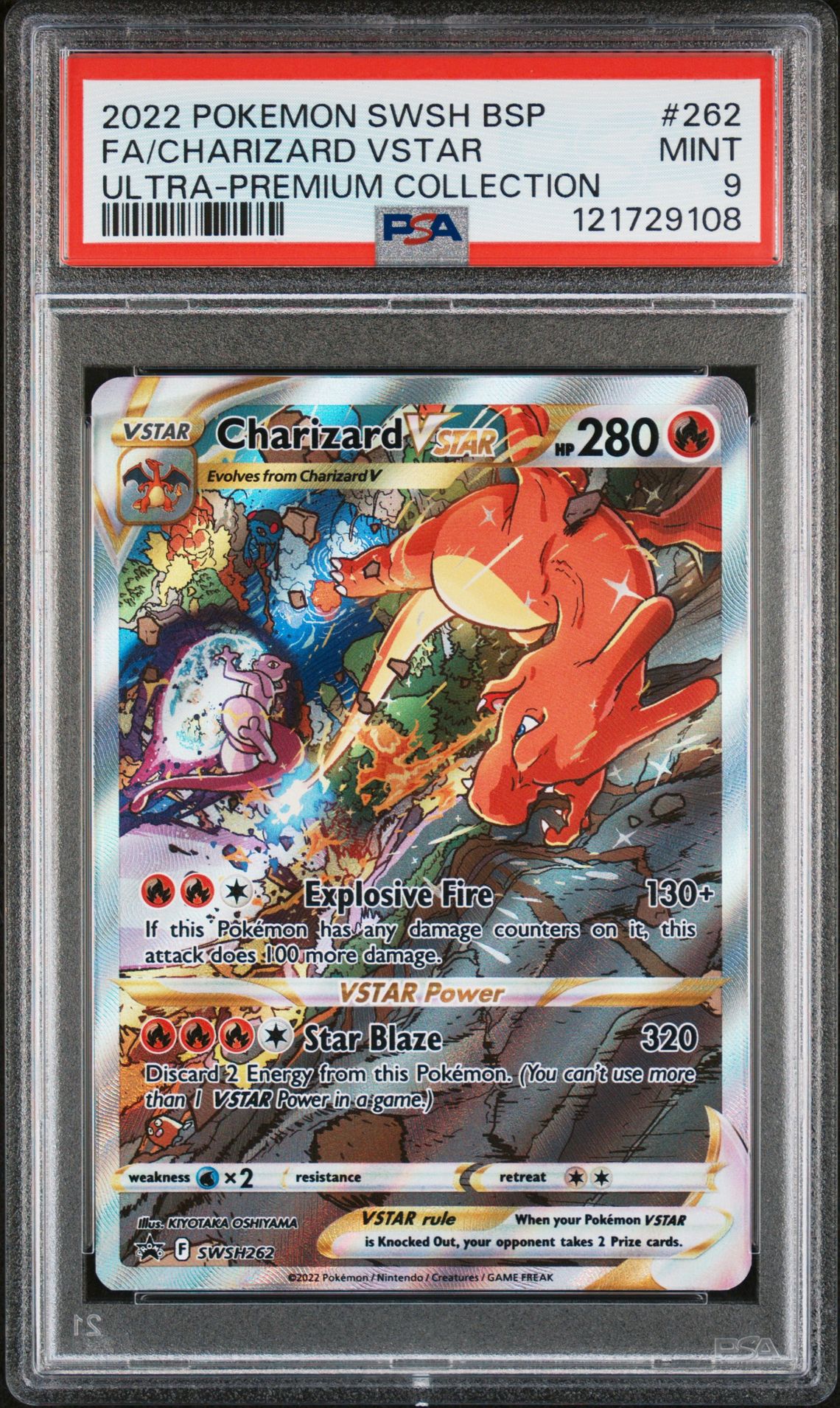 2022 Pokemon Swsh Black Star Promo Fa/Charizard Vstar #262 (Ultra-Premium Collection) Mint 9 front