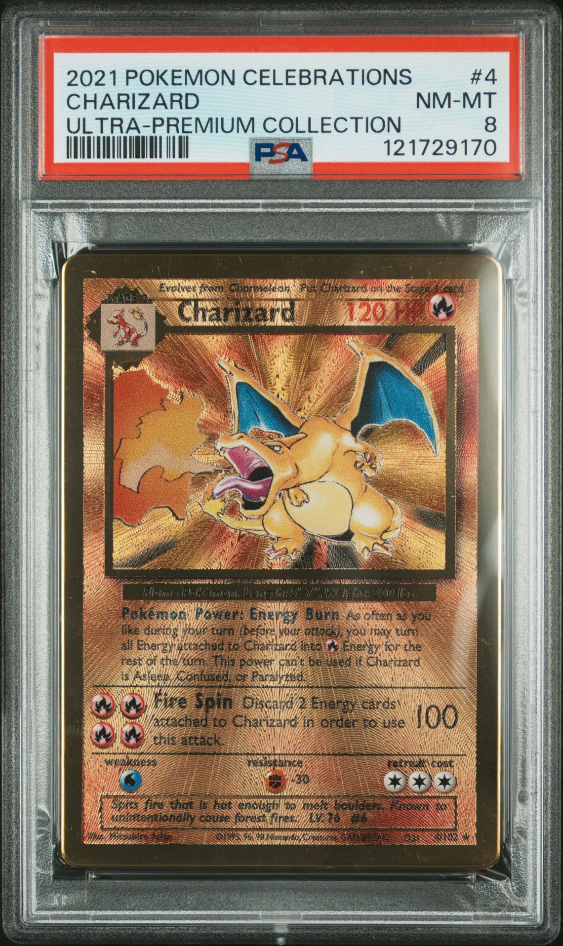 2021 Pokemon Celebrations Ultra-Premium Collection Charizard #4 (Ultra-Premium Collection) Nm-Mt 8 front