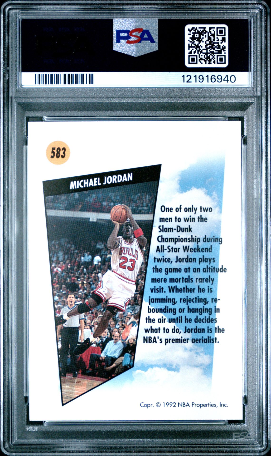 1991 Skybox Michael Jordan #583 Mint 9 back
