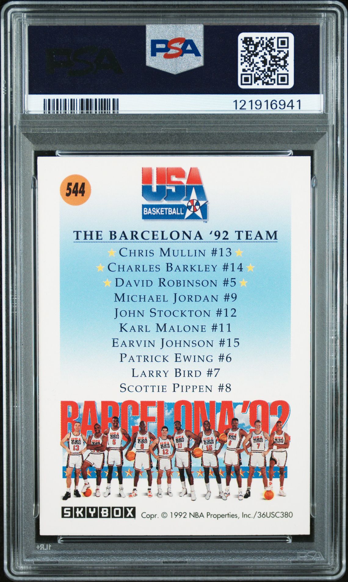 1991 Skybox Team Usa 1 #544 Nm-Mt 8 back