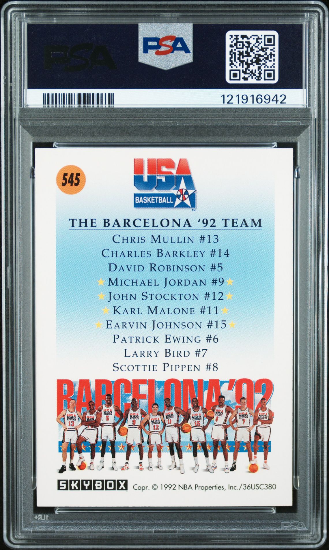 1991 Skybox Team Usa 2 #545 Mint 9 back