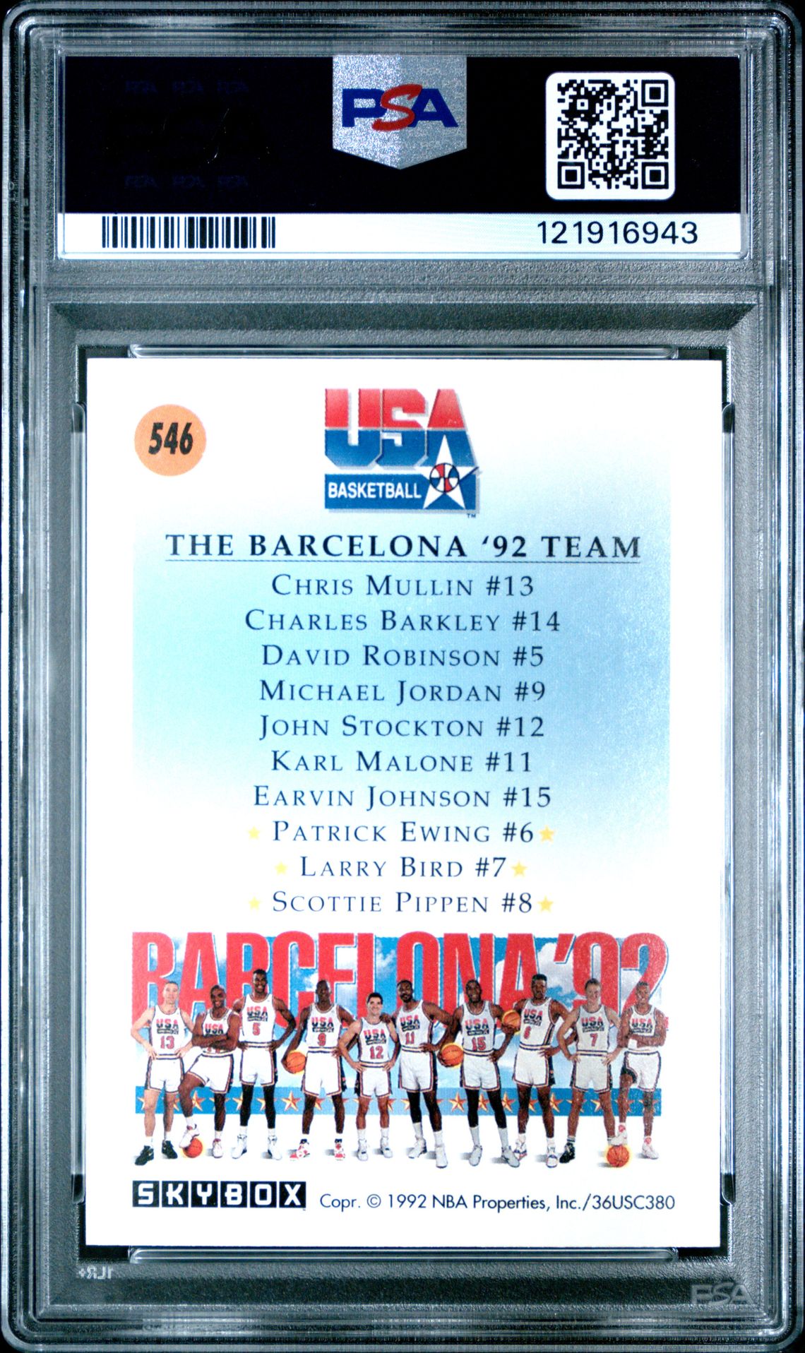 1991 Skybox Team Usa 3 #546 Gem Mt 10 back
