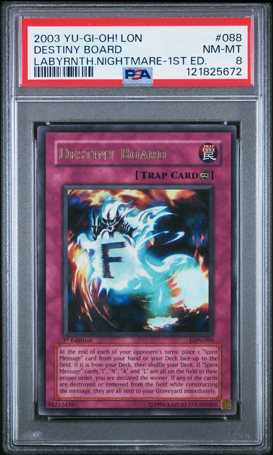 2003 Yu-Gi-Oh! YU-GI-OH! LON-LABYRINTH OF NIGHTMARE LABYRINTH/NIGHTMARE-1ST ED #088 Destiny Board front