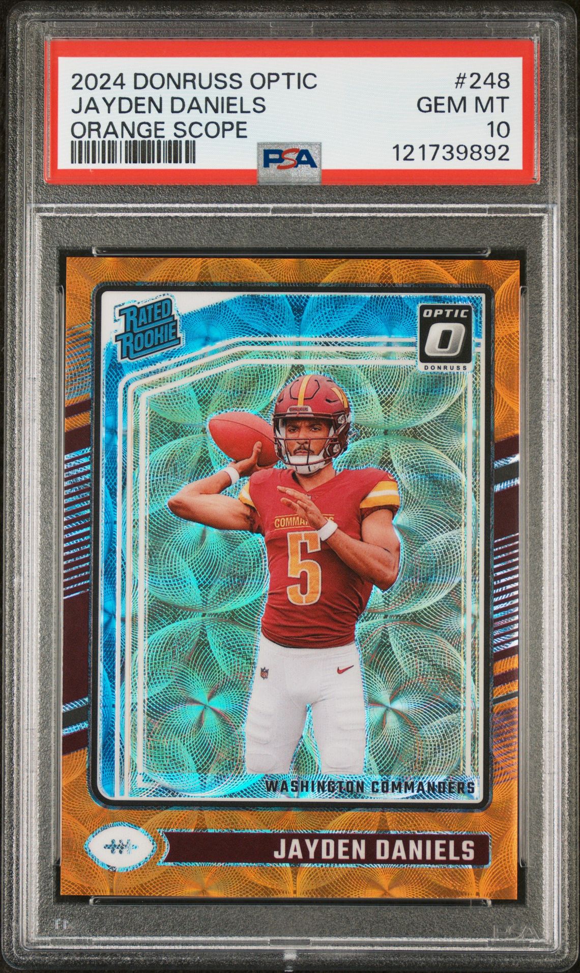 2024 Panini PANINI DONRUSS OPTIC Orange #248 Jayden Daniels front