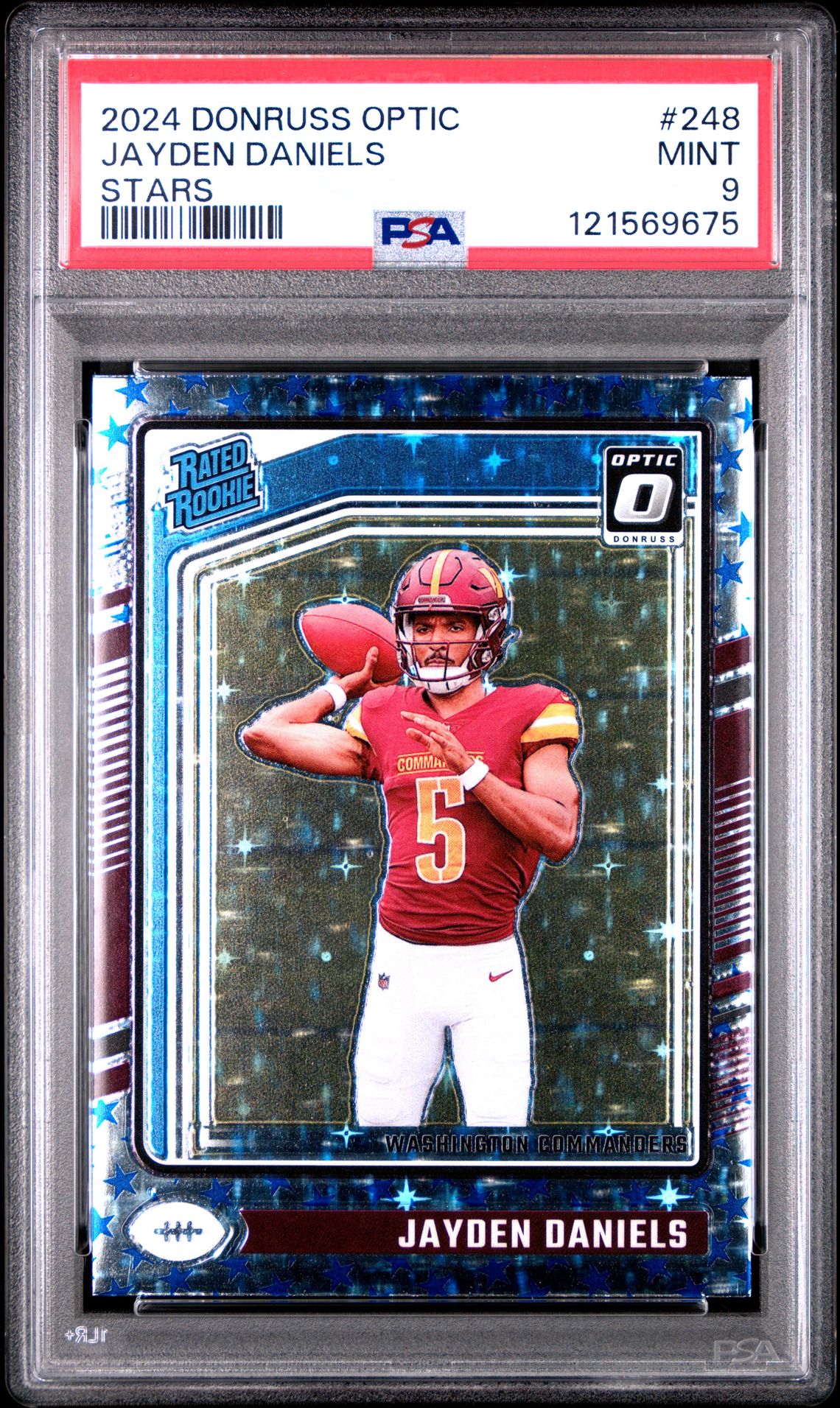 2024 Panini Donruss Optic Jayden Daniels #248 (Stars) Mint 9 front