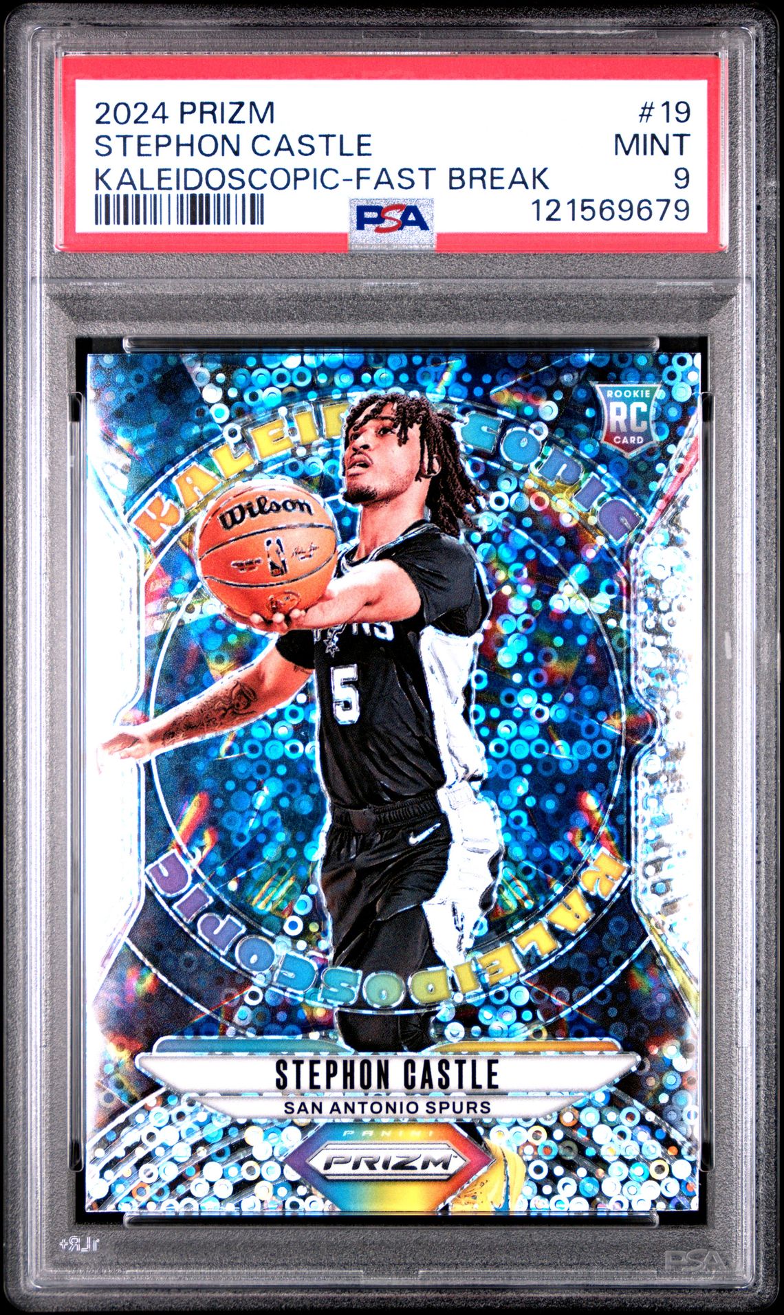 2024 Panini Prizm Kaleidoscopic Stephon Castle #19 (Kaleidoscopic-Fast Break) Mint 9 front