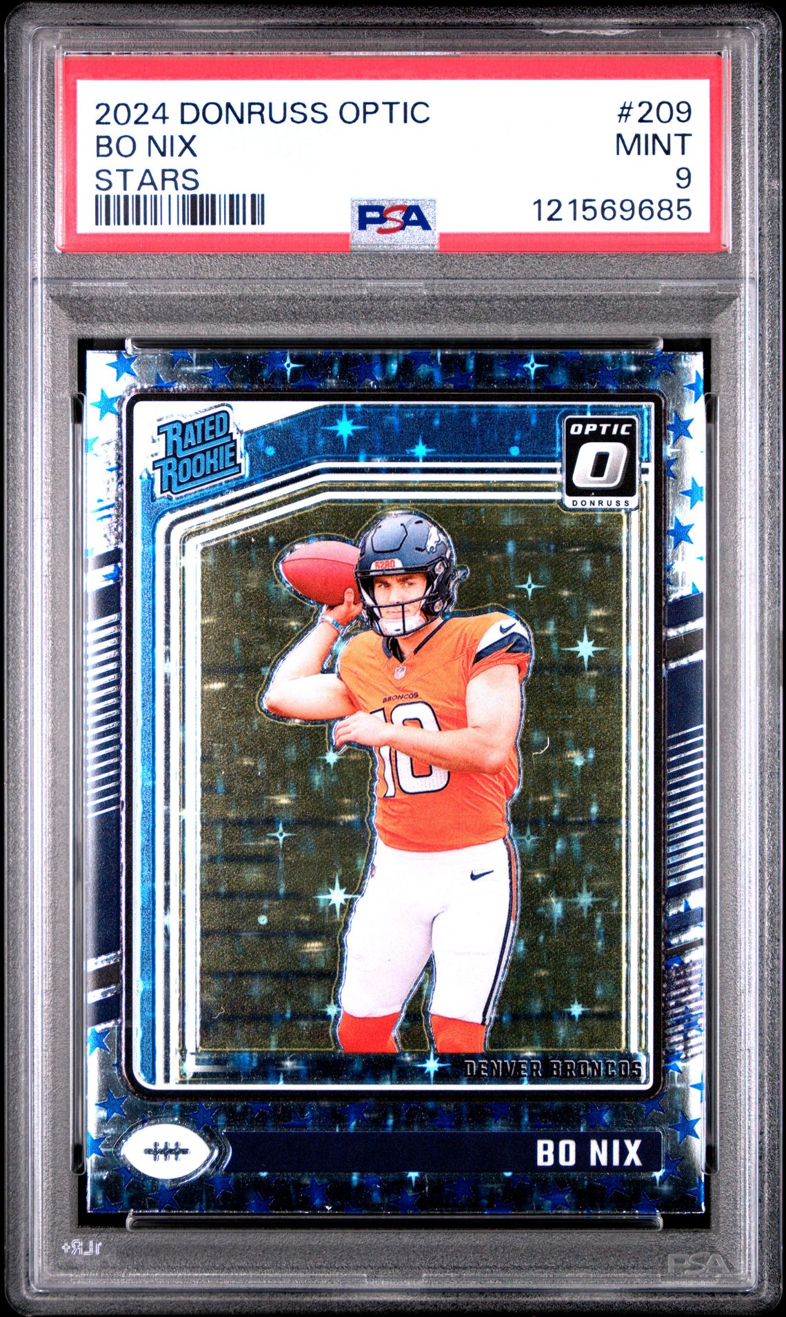 2024 Panini Donruss Optic Bo Nix #209 (Stars) Mint 9 front
