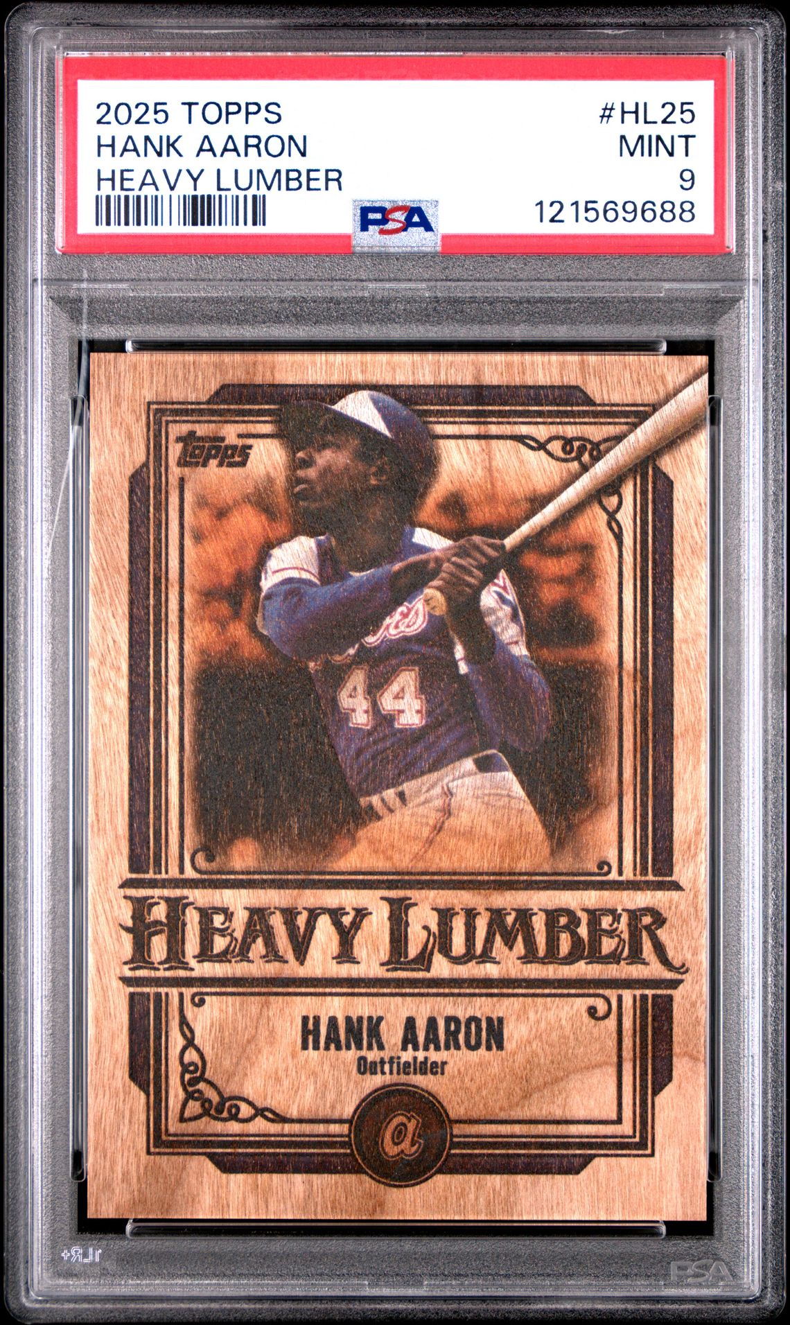 2025 Topps Heavy Lumber Hank Aaron #Hl25 Mint 9 front