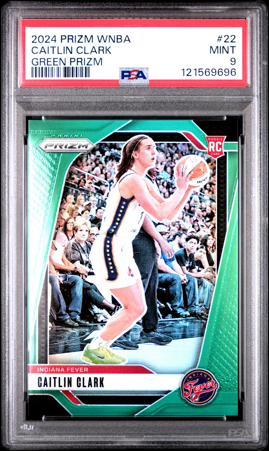 2024 Panini Prizm Wnba Caitlin Clark #22 (Green Prizm) Mint 9 front