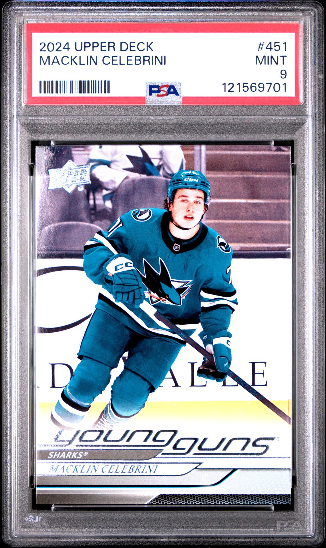 2024 Upper Deck Macklin Celebrini #451 Mint 9 front