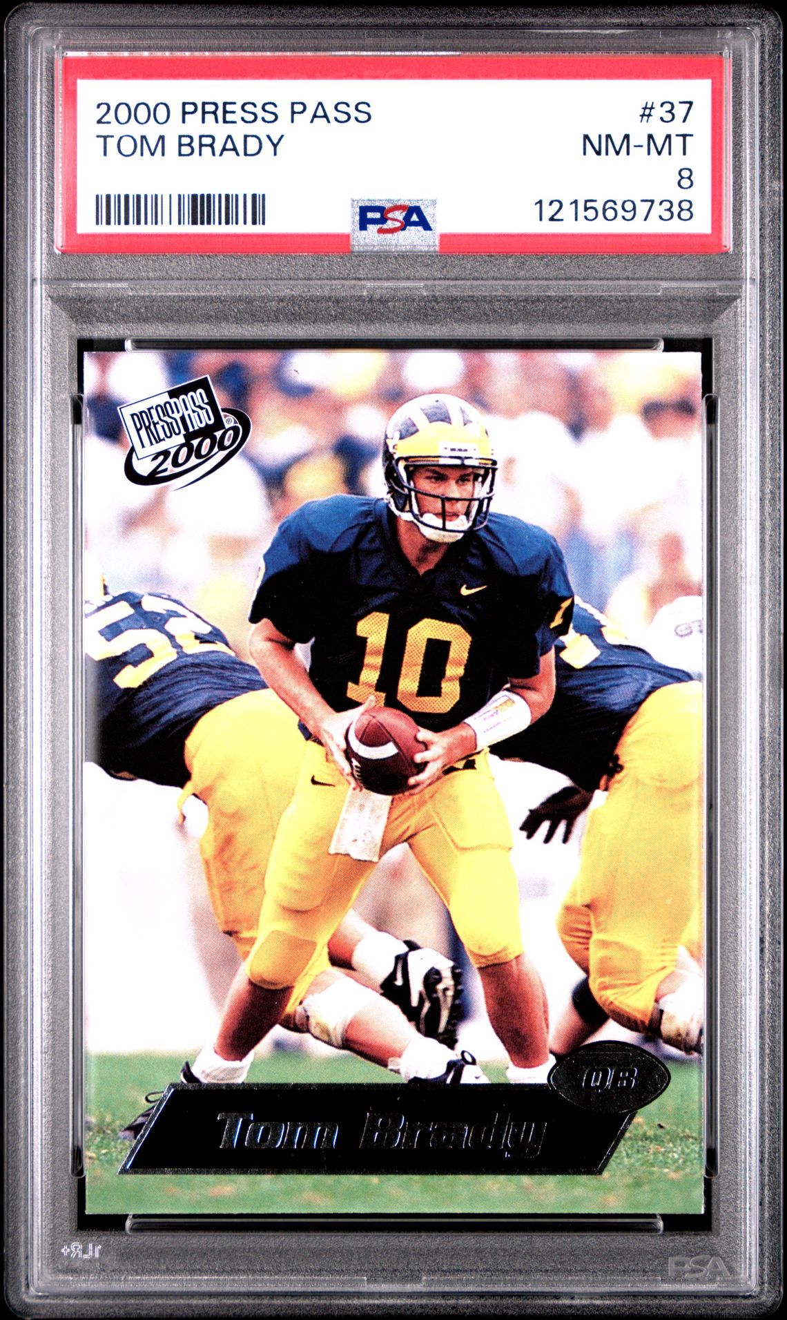 2000 Press Pass Tom Brady #37 Nm-Mt 8 front