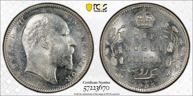 1905-B Rupee SW-7.29 Prid-201 MS62