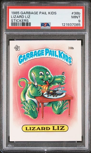 1985 Topps GARBAGE PAIL KIDS STICKERS STICKERS-GLOSSY #38B Lizard Liz front