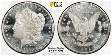 1880-S $1 MS66+ PL