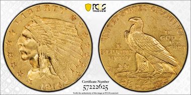 1914 $2.50 AU55