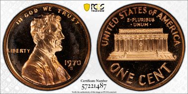 1970-S 1C Large Date PR68CAM