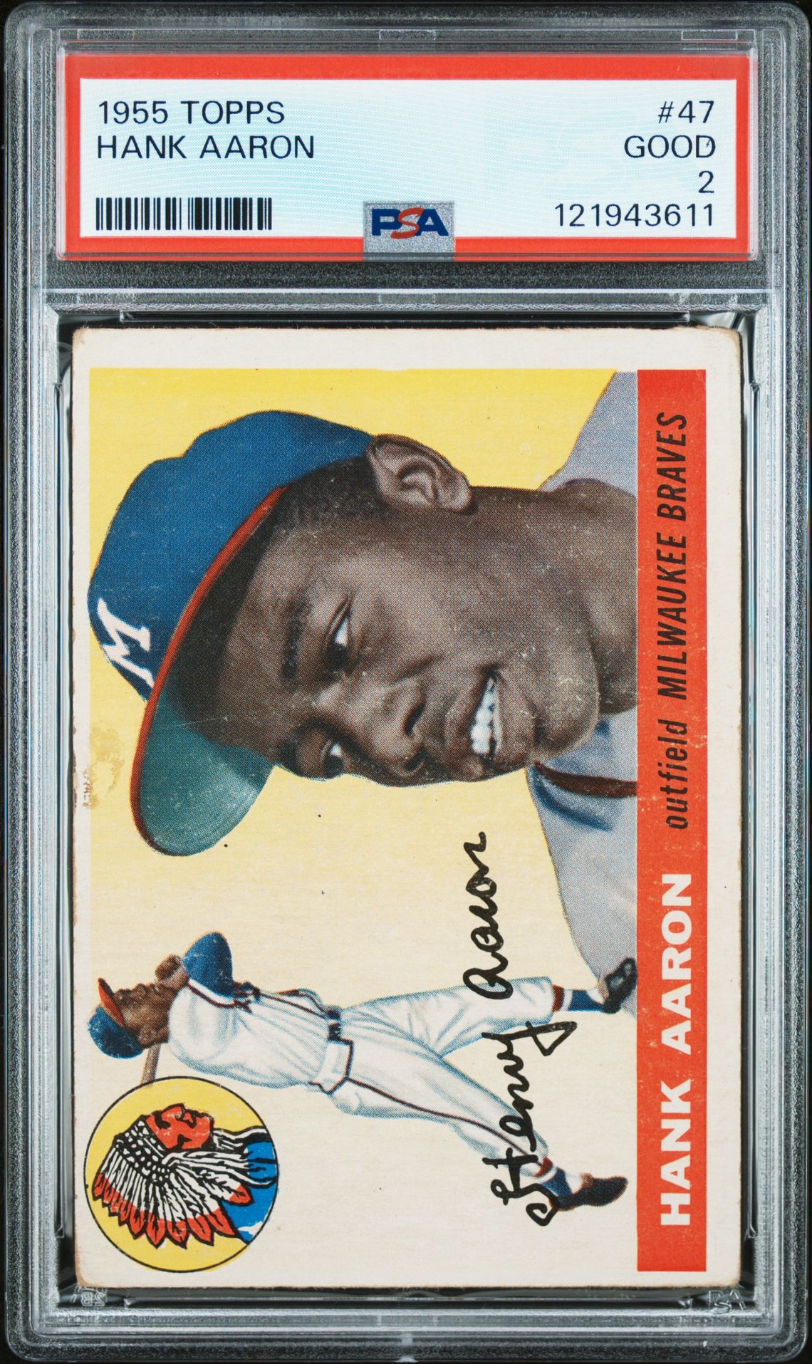 1955 Topps Hank Aaron #47 Good 2 front