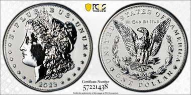 2023-S $1 Morgan Dollar Rev PR Two-Coin Reverse Proof Set PR69