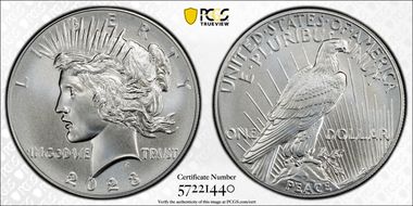 2023 $1 Peace Dollar MS70