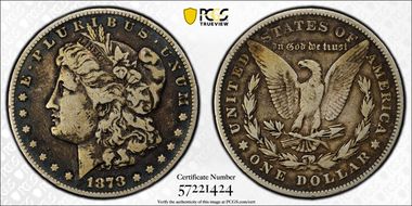 1878 7TF $1 Reverse of 1878 F12