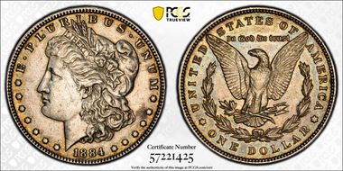 1884 $1 XF45