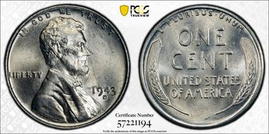 1943-D 1C MS65