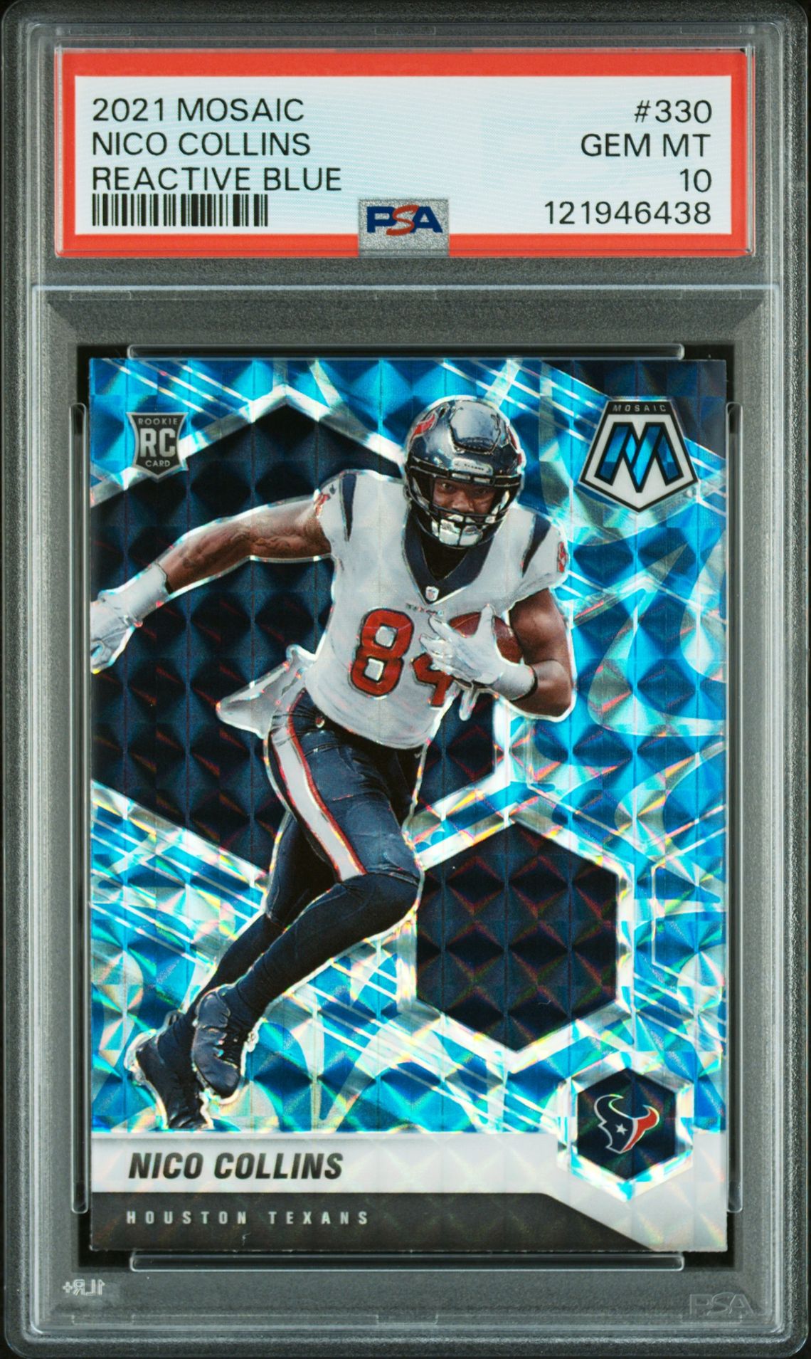 2021 Panini PANINI MOSAIC REACTIVE BLUE #330 Nico Collins front