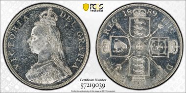 1889 Dbl Fl S-3923 MS61PL