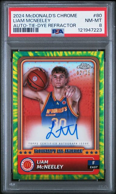 2024 Topps Refractor #80 Liam Mcneeley Mcdonald's front