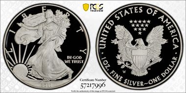 2011-W $1 Silver Eagle PR69DCAM