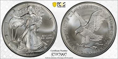 2021 $1 Silver Eagle - Type 2 First Strike MS68