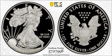 2021-W  $1 Silver Eagle - Type 1 PR70DCAM