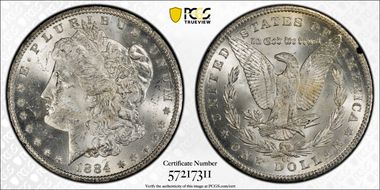 1884-CC $1 GSA Hoard MS63