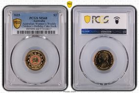 2025 $2 Hickory Dickory Watch, Colorized B-Day Cake Book MS68