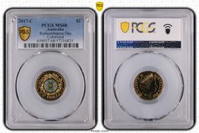 2017-C $2 Remembrance Day Colorized MS68