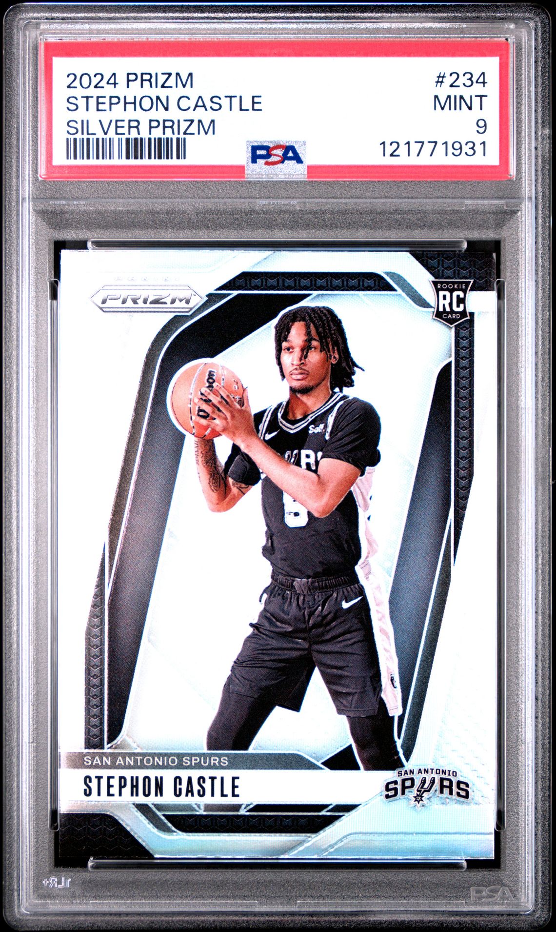 2024 Panini Prizm Stephon Castle #234 (Silver Prizm) Mint 9 front