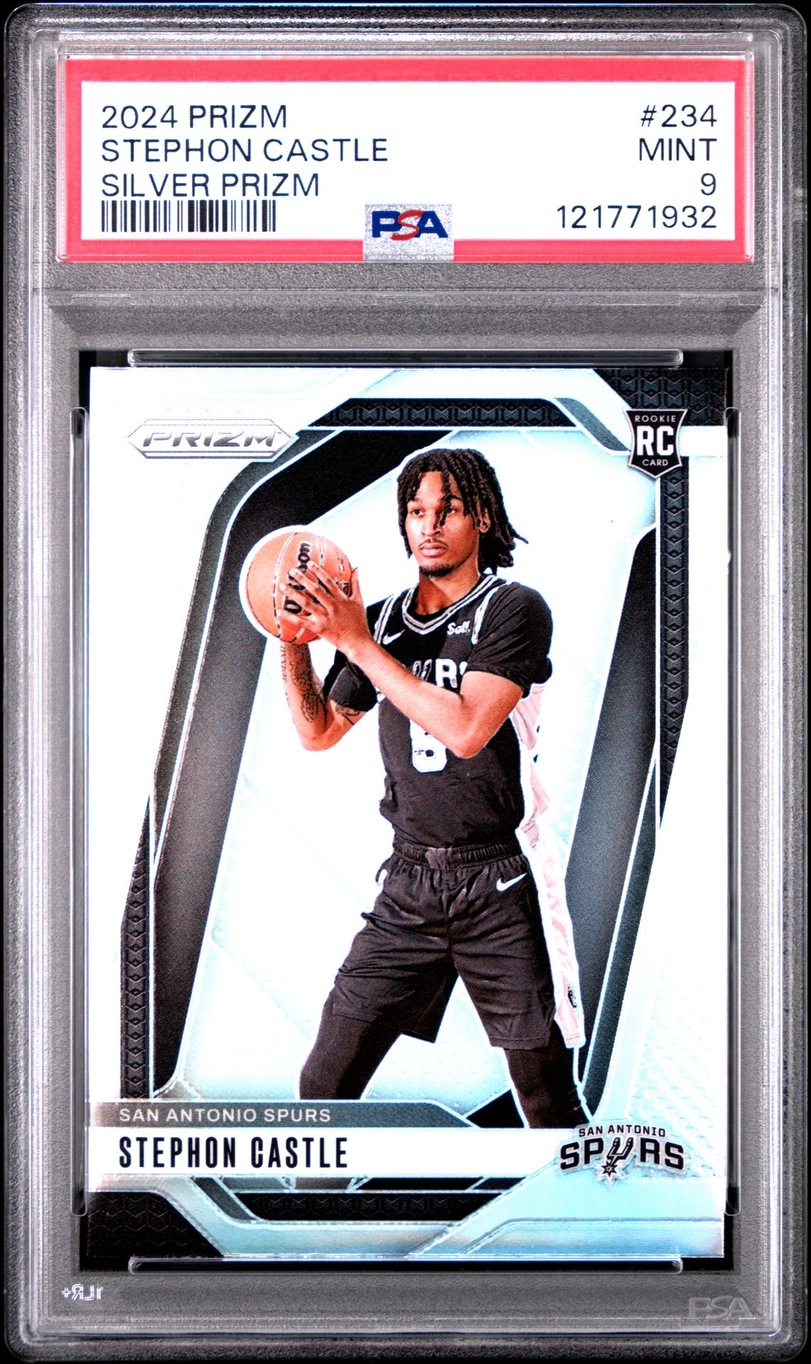 2024 Panini Prizm Stephon Castle #234 (Silver Prizm) Mint 9 front
