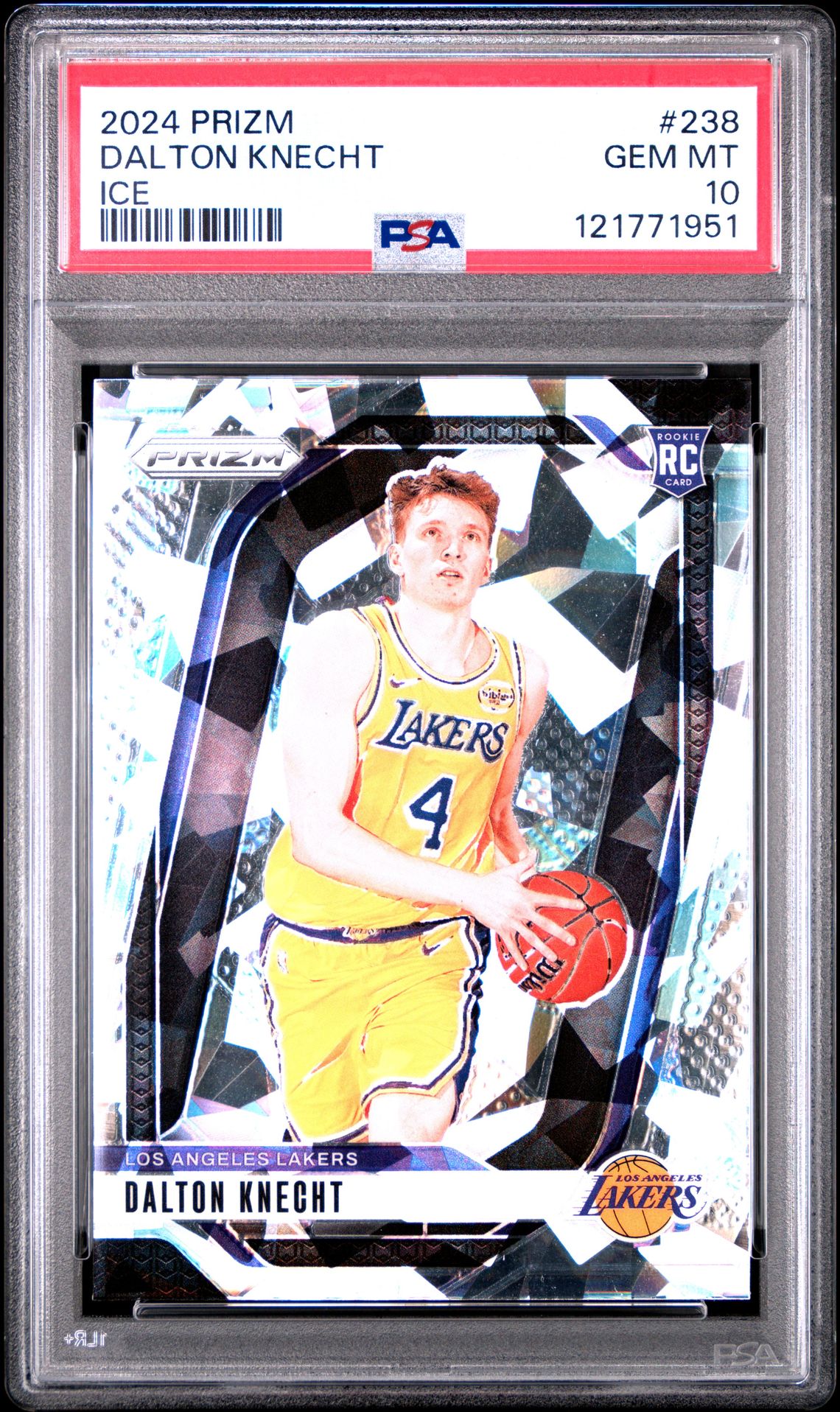 2024 Panini Prizm Dalton Knecht #238 (Ice) Gem Mt 10 front